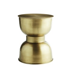 GOLD IRON SIDETABLE POT     - CAFE, SIDE TABLES
